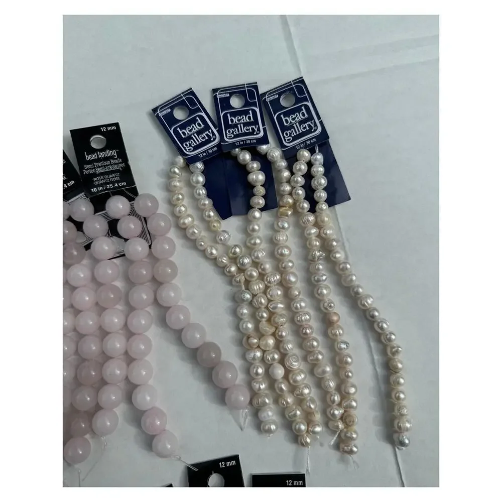 New Beading Supplies Gemstone Beads Lot - Sterling Silver Hardware Clasps